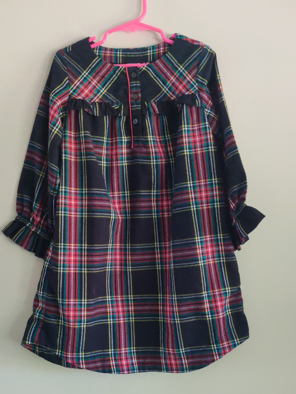 Crewcuts Girls Plaid Pajama Dress Size 6